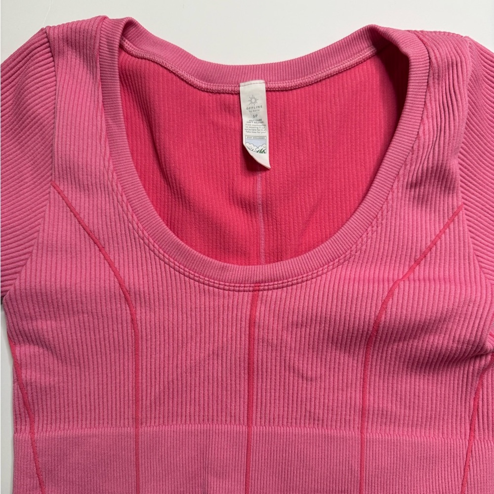 AERIE Offline Crop Top V-Neck Bra Top